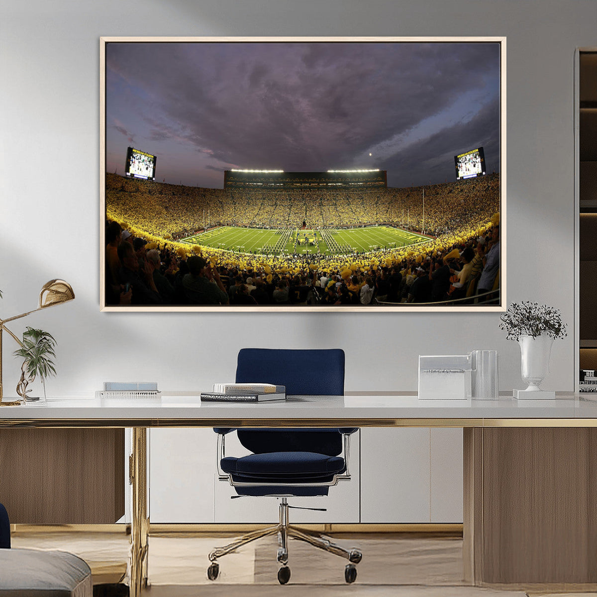 Michigan Wolverines Print - Michigan Stadium Wall Art Canvas
