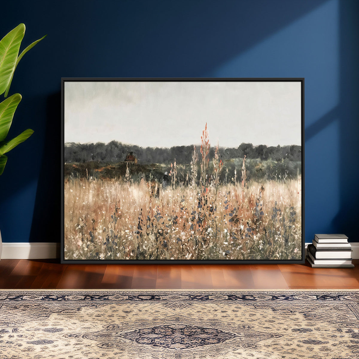 Rustic Field Landscape Wall Art Print, Giclee Canvas Wall