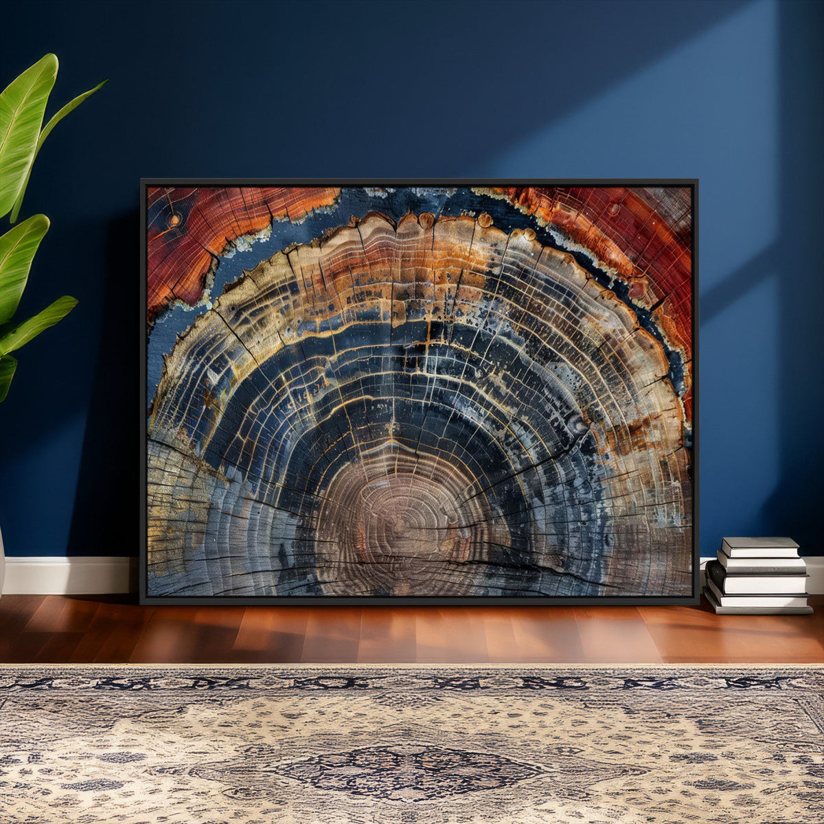 Abstract Tree Ring Wall Art Canvas Print