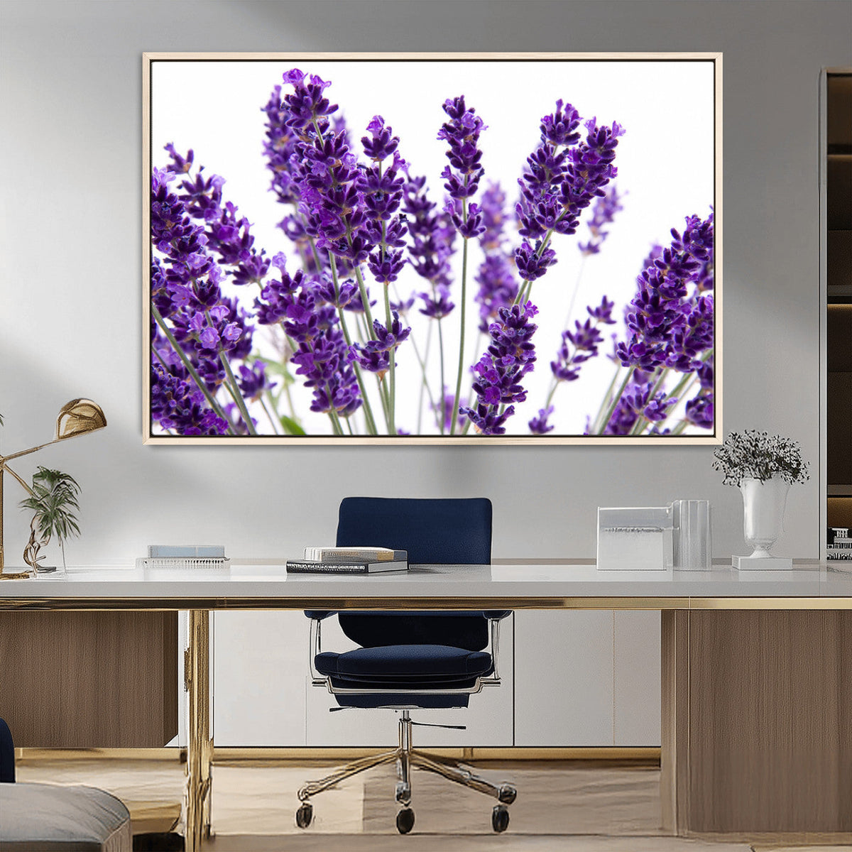 Lavender Flower Wall Art Canvas Print