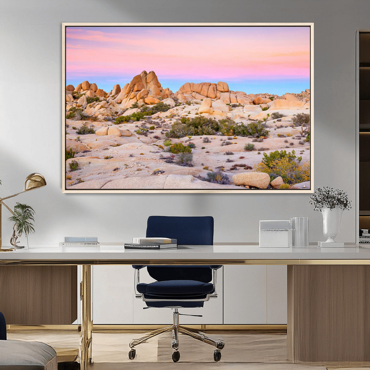 Vibrant Sunset Sky Wall Art Canvas Print – Framed Joshua