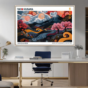 Modern Japanese Wall Art Canvas Print – Framed Abstract