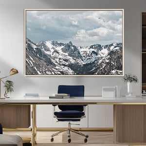 Snowy Peaks Wall Art Canvas Print – Alpine Wilderness