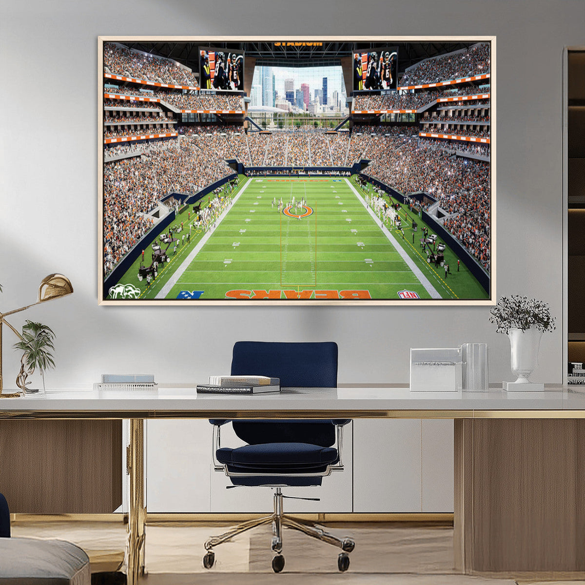 Chicago Bears Soldiers Field Wall Art Canvas Print – Framed