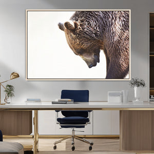 Grizzly Bear Canvas Wall Art Print – Framed Wildlife Nature