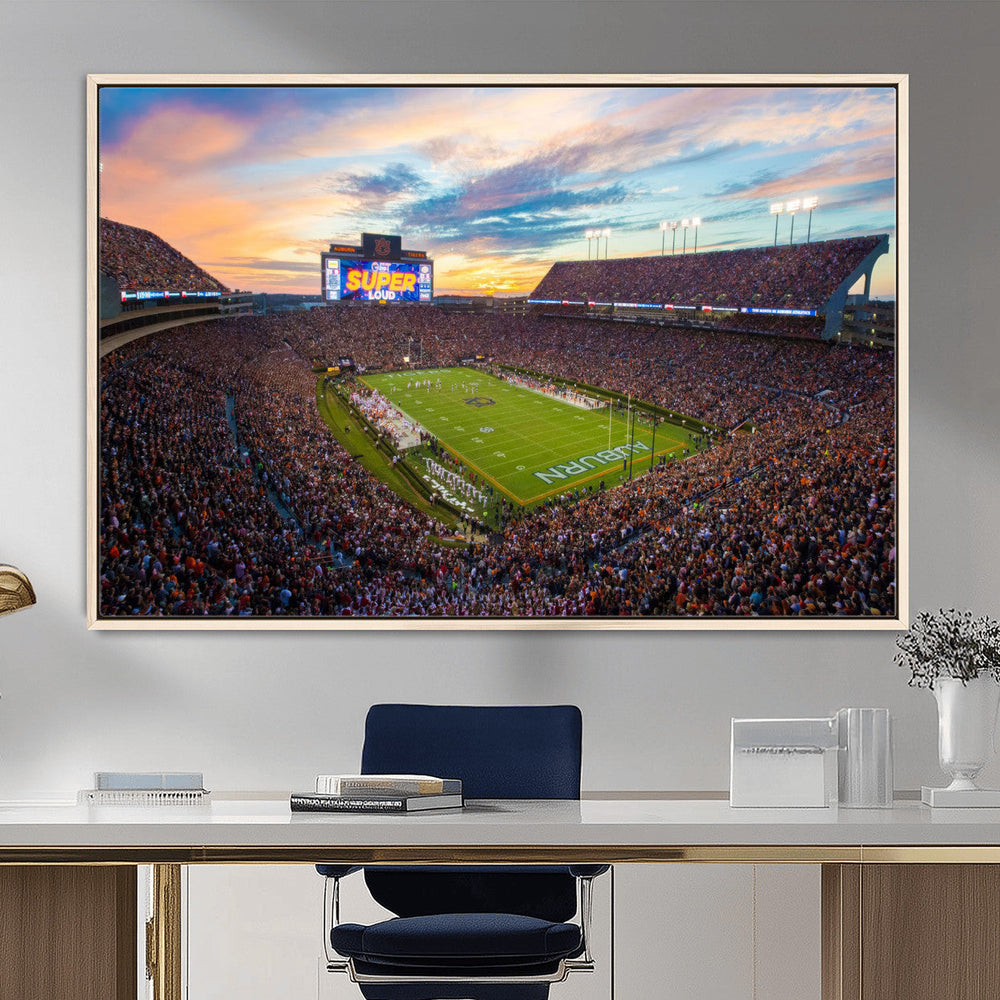 Jordan-Hare Stadium Wall Art Canvas Print, Football Stadium