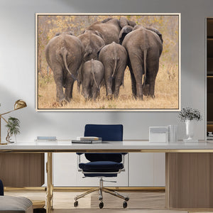 Wild Elephant Wall Art Canvas Print