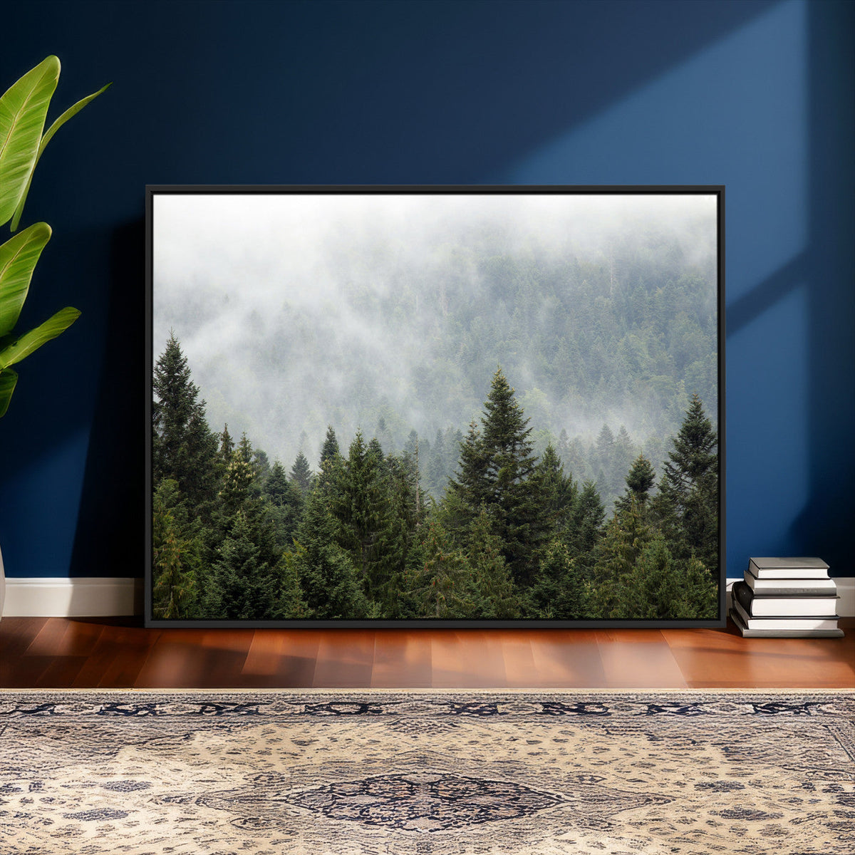 Misty Mountain Forest Wall Art Canvas Print