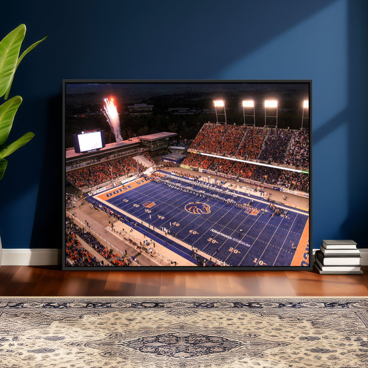 Boise State Stadium Large Wall Art Canvas Print for Living