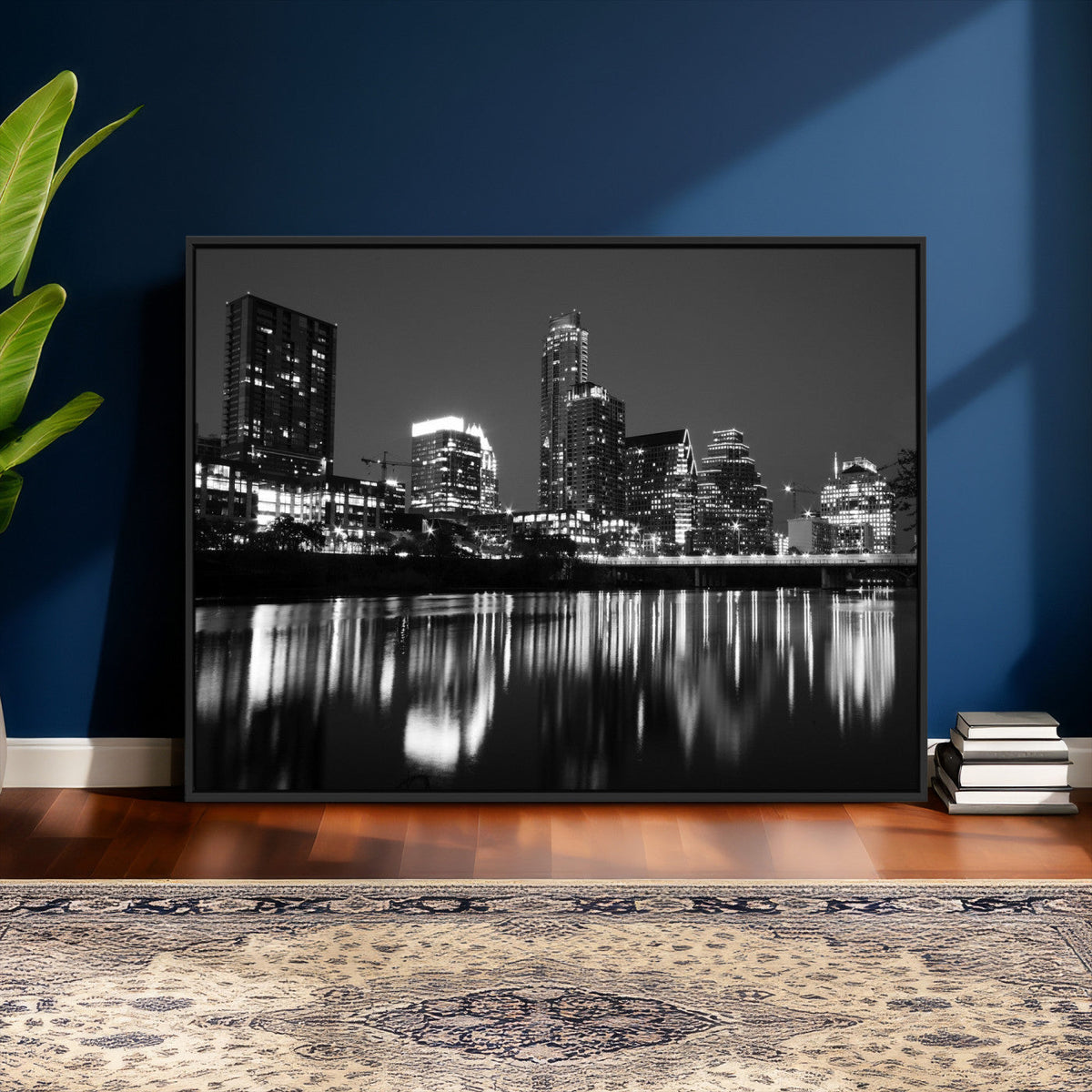 Austin Skyline Wall Art Canvas Print, Austin Downtown Night