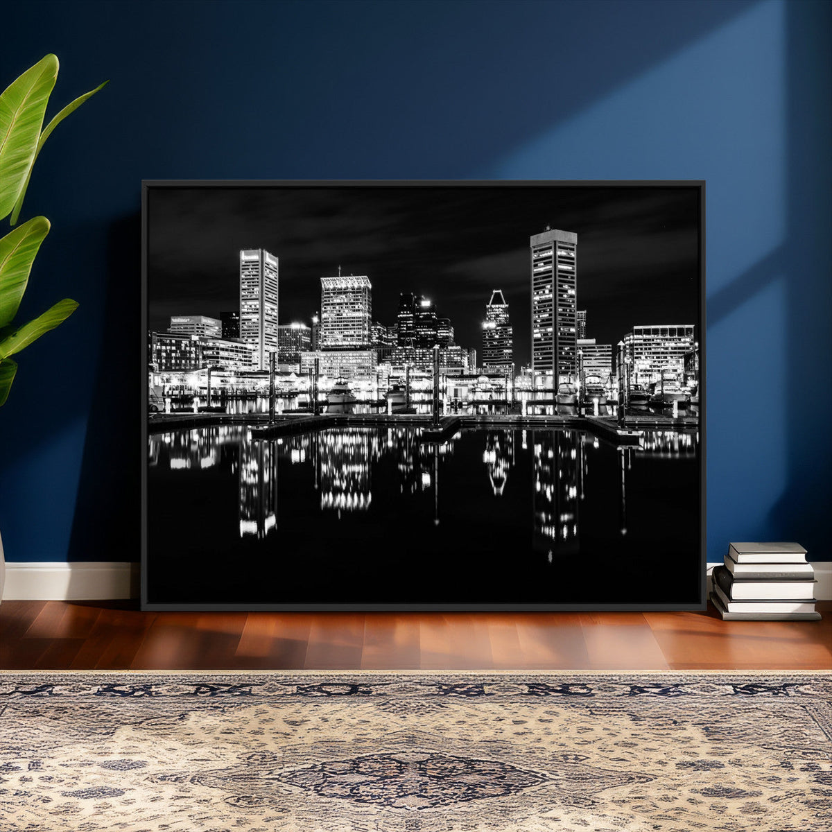 Baltimore Skyline Wall Art Canvas Print, Baltimore Downtown