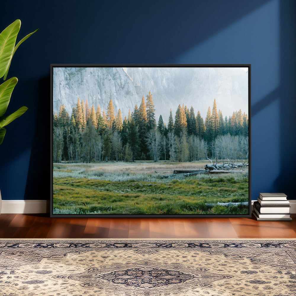 Forest Meadow Wall Art Canvas Print, Pine Tree Landscape