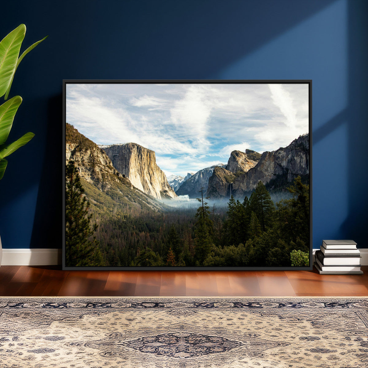 Yosemite Valley Mountain Wall Art Canvas Print, Granite