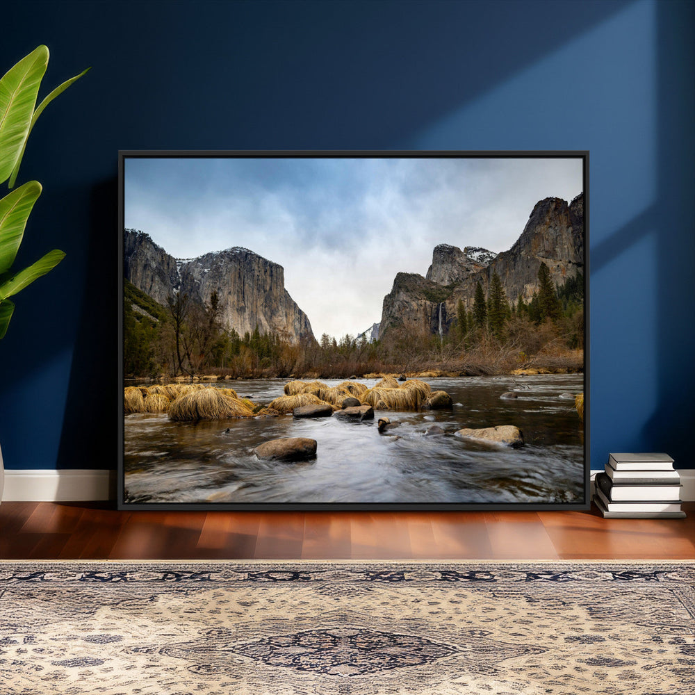 Yosemite Valley Mountain Landscape Wall Art Canvas Print,