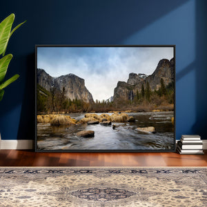 Yosemite Valley Mountain Landscape Wall Art Canvas Print,
