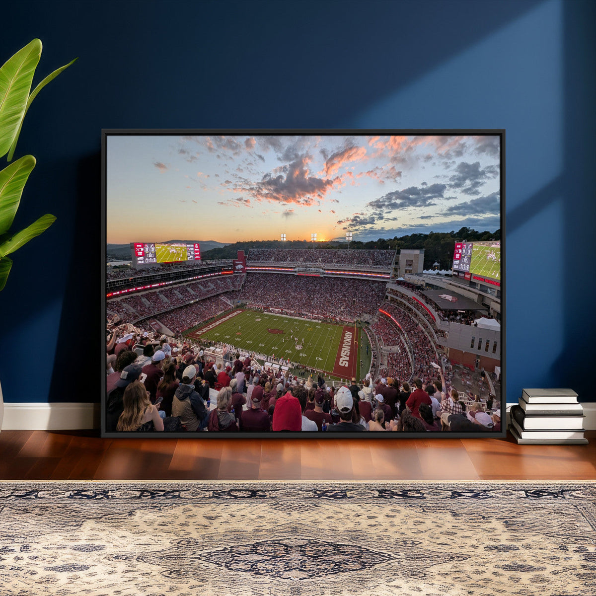 Donald W. Reynolds Razorback Stadium Wall Art Canvas Print –