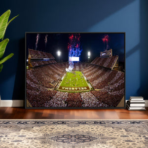 Oklahoma Memorial Stadium Wall Art Canvas Print – Oklahoma