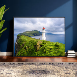 Cliffside Lighthouse Wall Art Canvas Print – Coastal