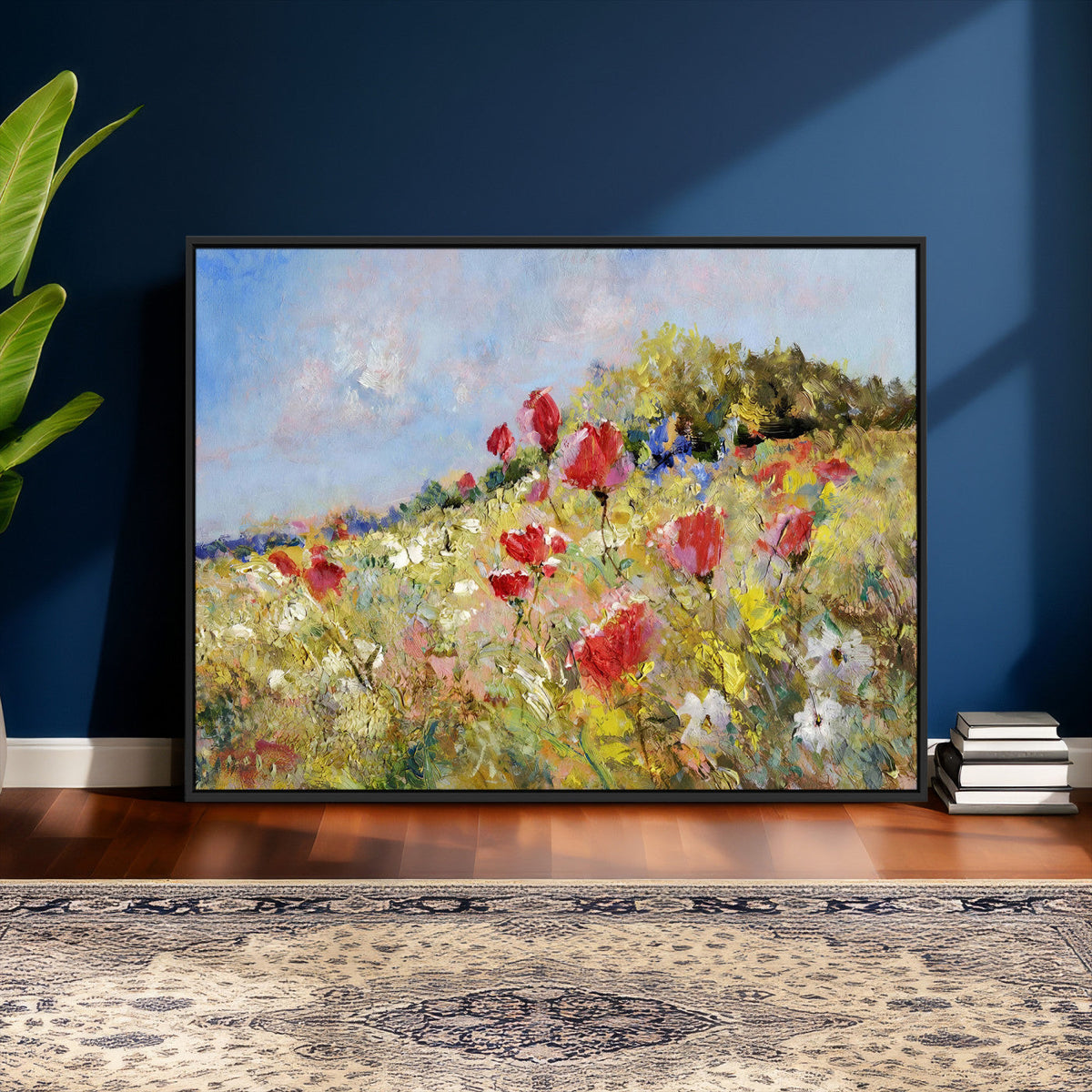 Abstract Mountain Landscape Wall Art Canvas Print – Textured