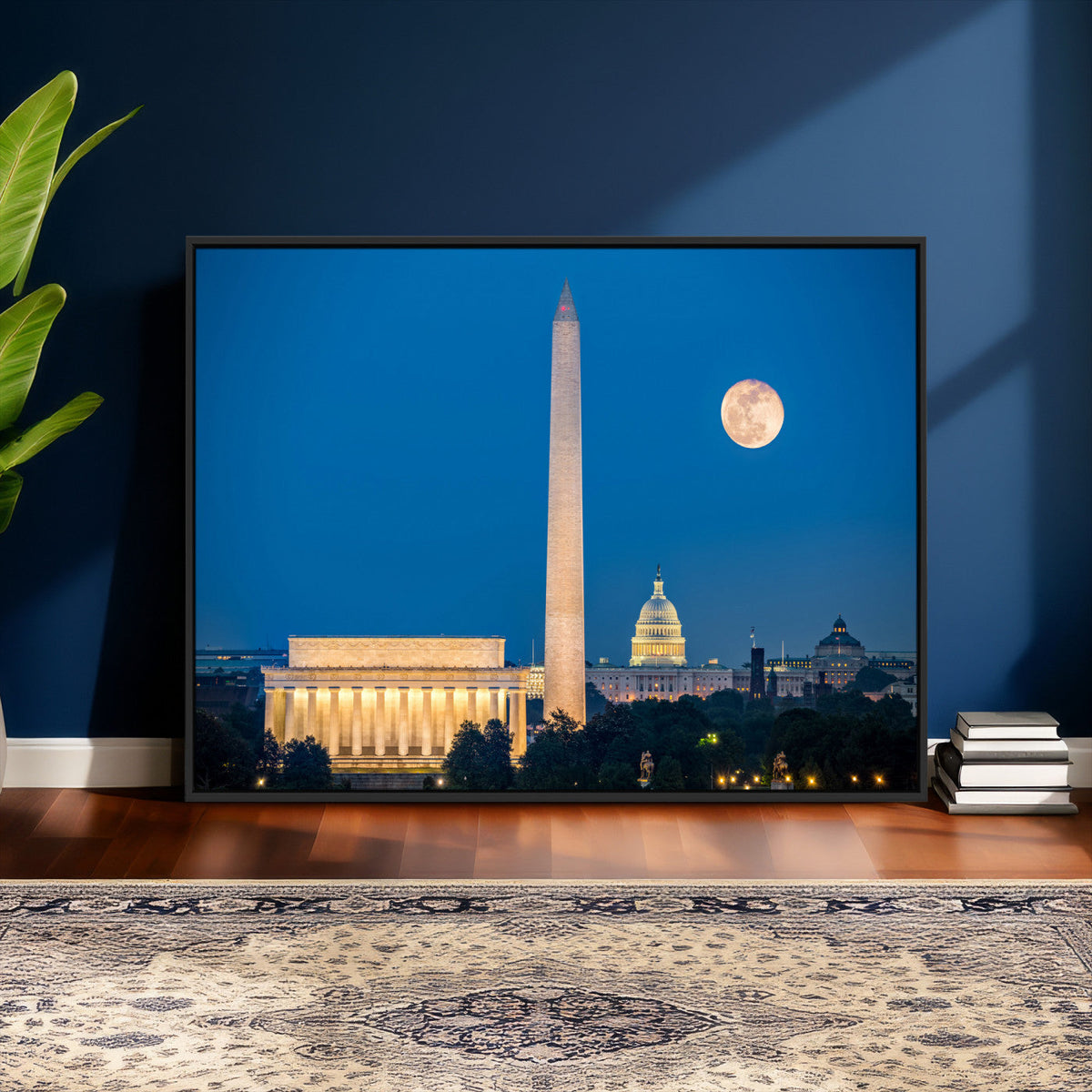 Washington DC Skyline Wall Art Canvas Print – Lincoln