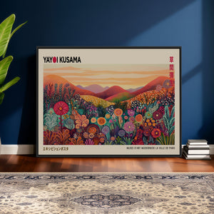 Yayoi Kusama Colorful Landscape Wall Art Canvas Print –
