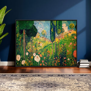 Gustav Klimt Boho Mountain Landscape Large Wall Art,