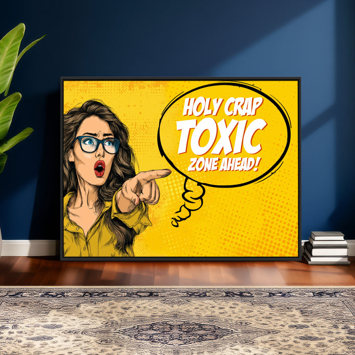 Pop Art Print Bathroom Sign Wall Art Canvas Print — Funny