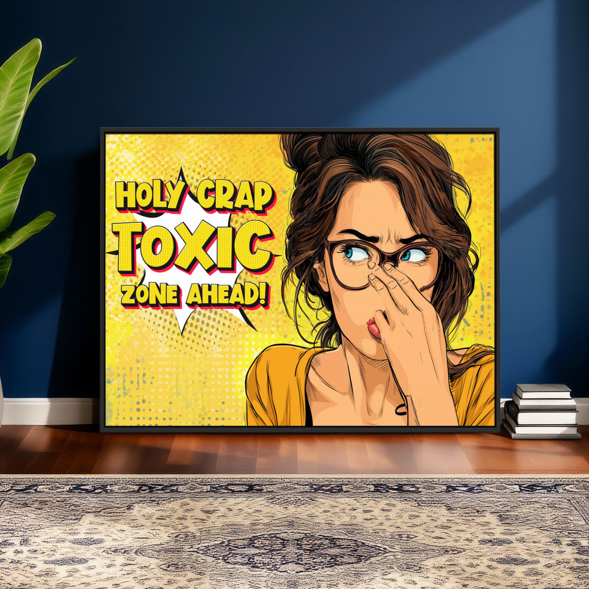 Pop Art Print Bathroom Sign Wall Art Canvas Print — Funny
