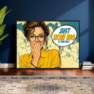 Pop Art Print Bathroom Sign Wall Art Canvas Print — Funny