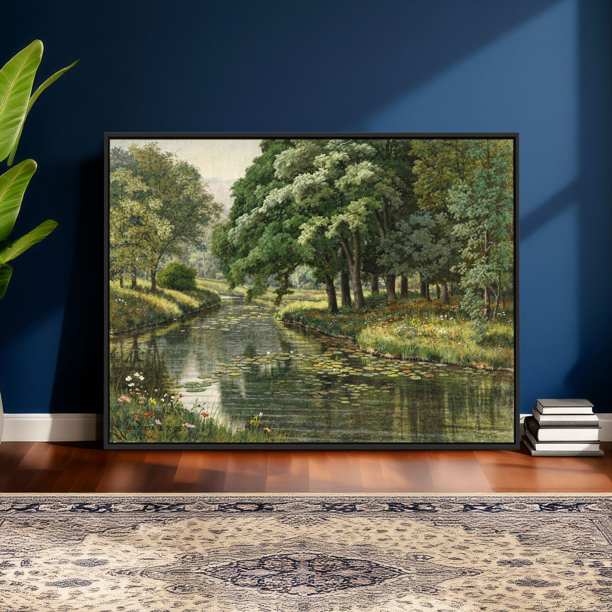 Forest Stream Canvas Wall Art, Peder Monsted A Forest Stream