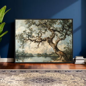 Old Oak Tree Canvas Wall Art, Turner Inspired Romantic