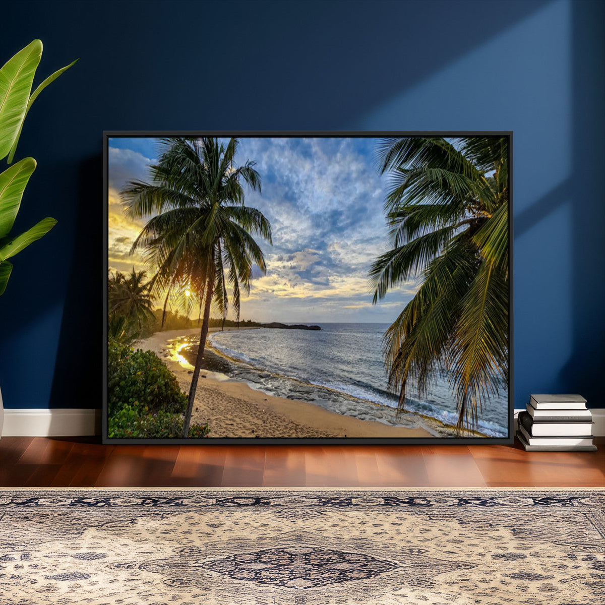 Mar Chiquita Beach Puerto Rico Canvas Wall Art, Manati Caribbean Coastal Photography Print, Tropical Ocean Sunset Decor