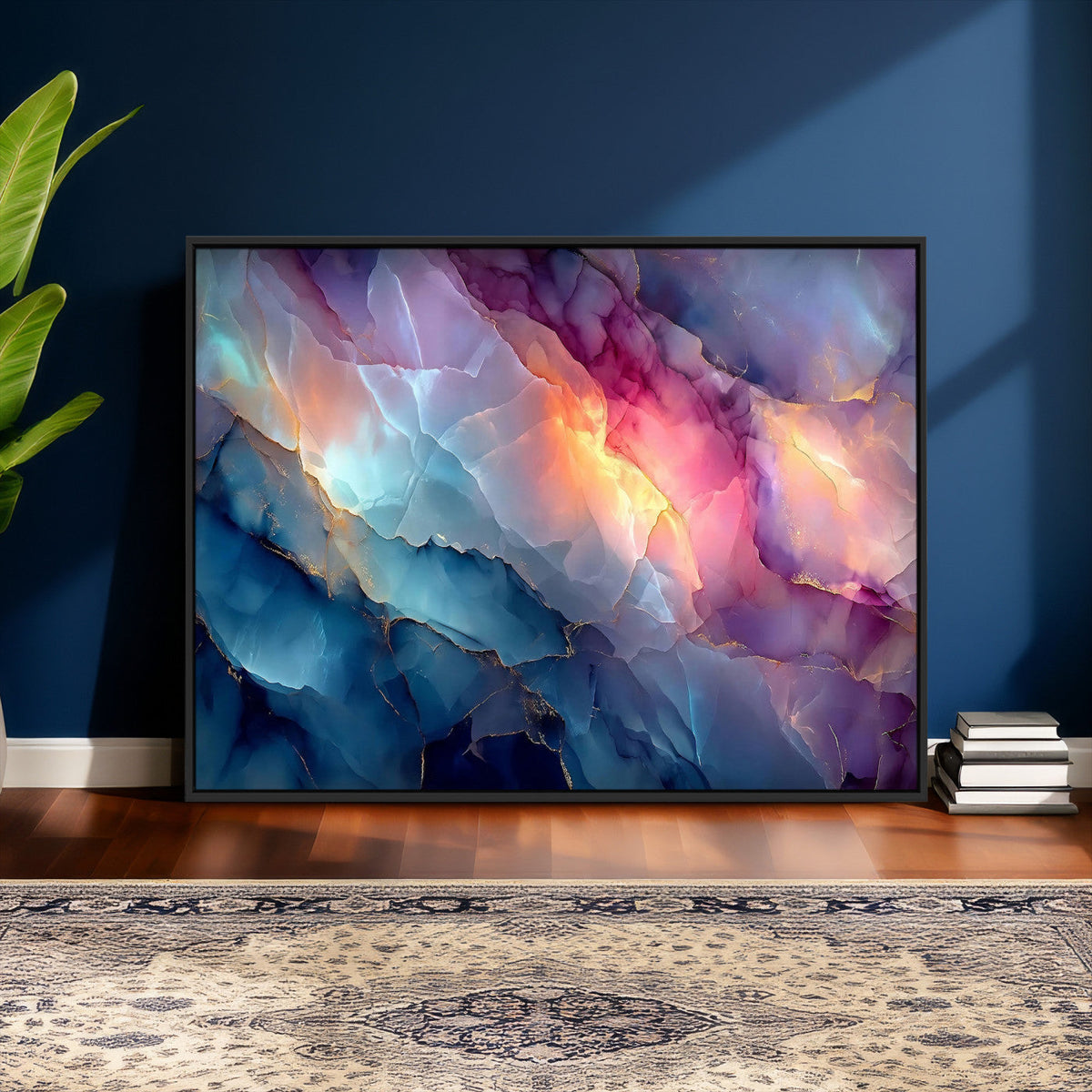 Colorful Abstract Canvas Wall Art Print, Vibrant Popup Color Art Print