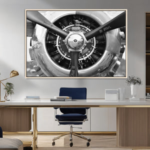 Vintage Airplane Wall Art Canvas Print