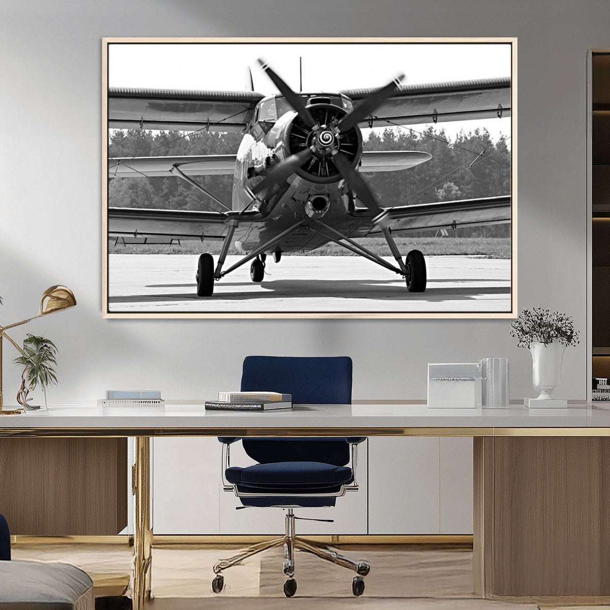 Wall Art Old War Plane Canvas Print