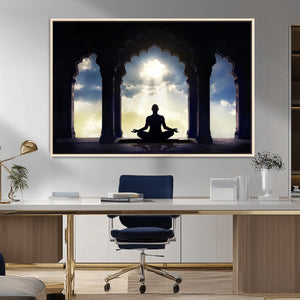 Women and Yoga Wall Art Canvas Print