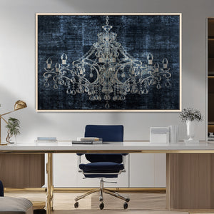 Dark Chandelier Wall Art Canvas Print