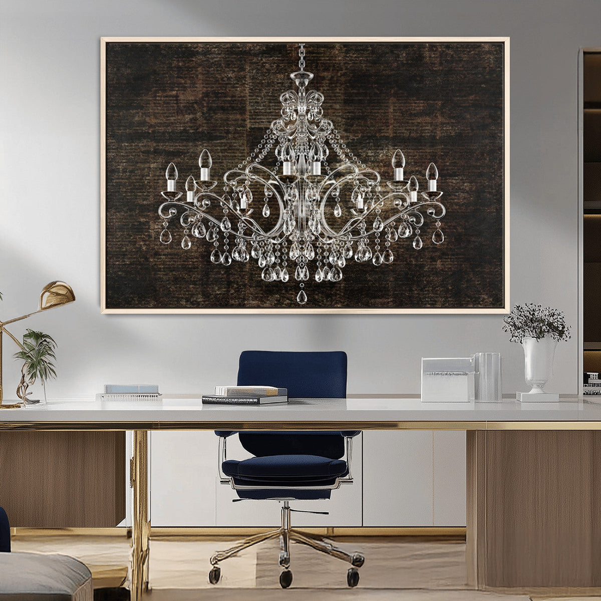 Rustic Chandelier Canvas Print