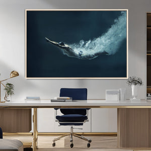 Swimmer Wall Art Canvas Print