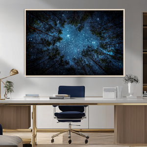 Forest and Stars Wall Art Canvas Print