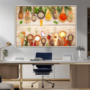 Kitchen Spice on the Table Wall Art, Kitchen Spice Wall Art
