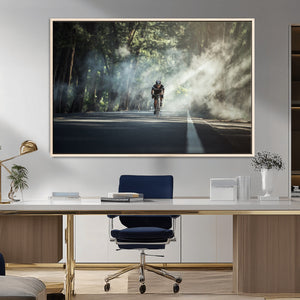 Cycling Road Bike in the Morning, Cycling Road Bike Canvas