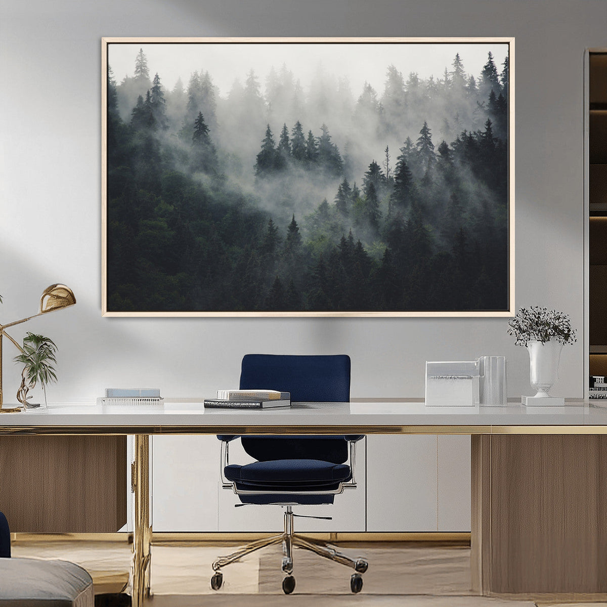 Nature Wall Decor - Serene Triptych Nature Print – Woodland