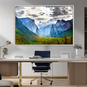 Yosemite Park Half Dome 3 Panel Canvas Print | Large Giclée