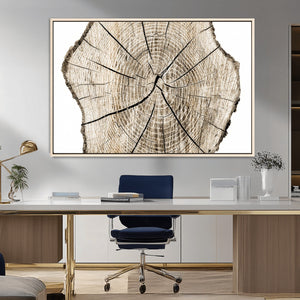 Abstract Wood Tree Ring Wall Art - Ready to Hang Minimalist