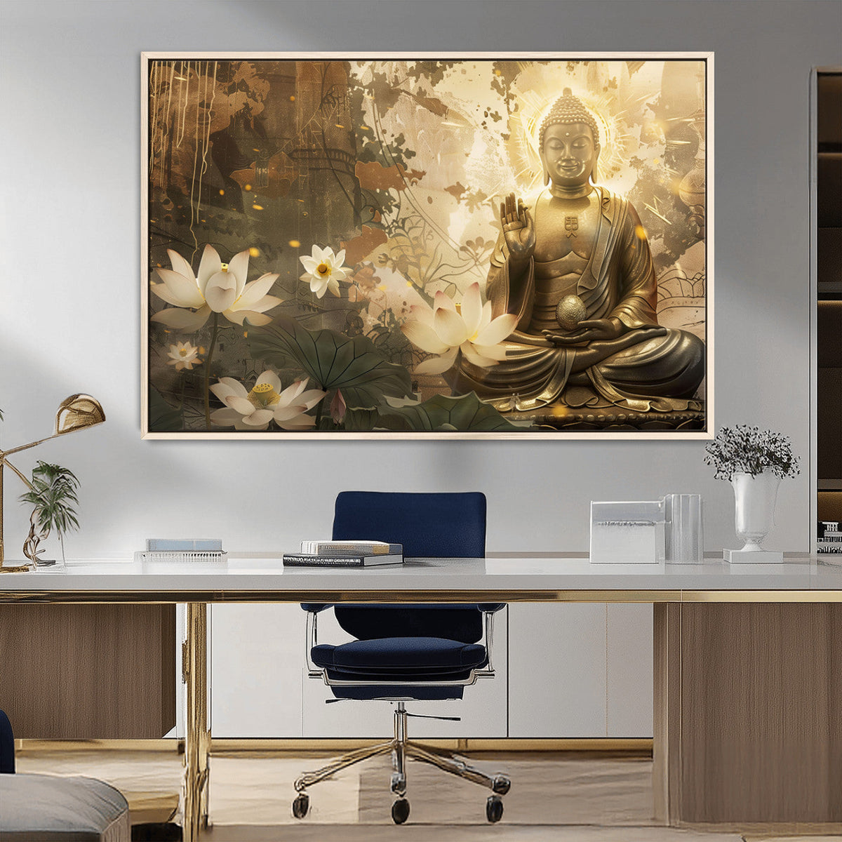 Zen Buddha Wall Art Canvas Print | Peaceful Meditation Decor