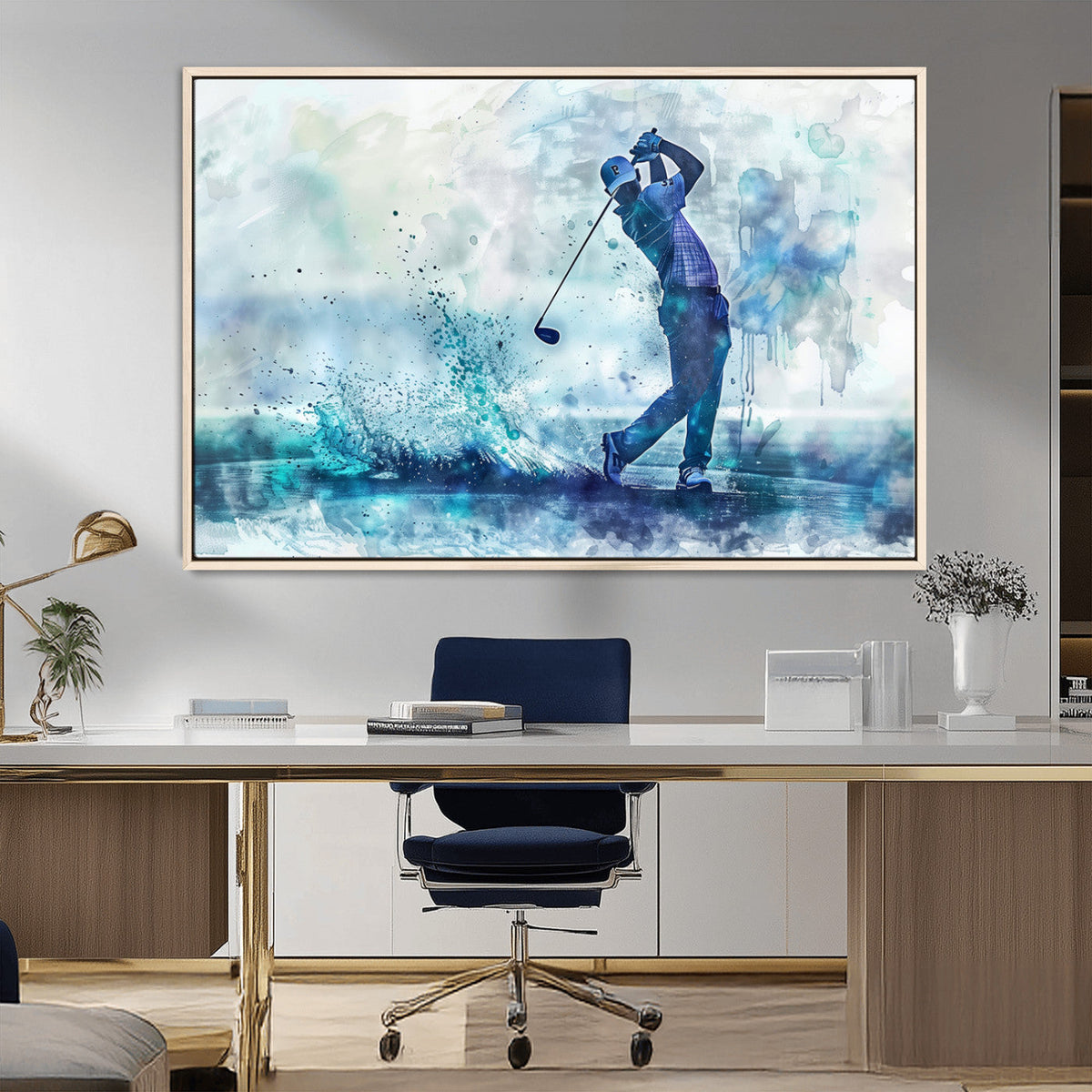 Golf Swing Wall Art Canvas Print - Sports-Inspired