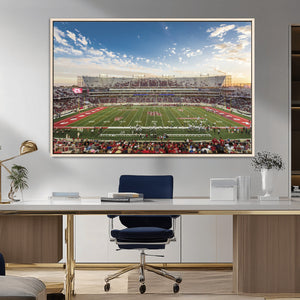 Framed Houston Cougars Football Team Print - Houston TDECU