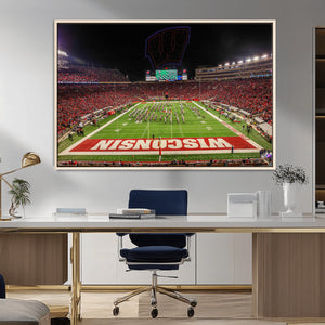 Wisconsin Badgers Football Team Print Canvas- Madison Camp