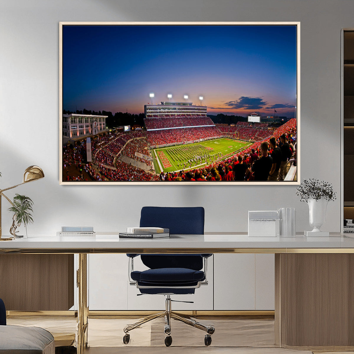 Wolfpack Football Team Wall Art Print - Raleigh